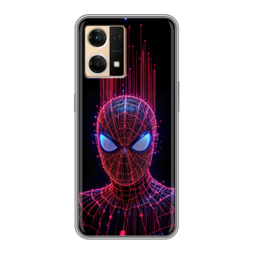 Силиконовый чехол на OPPO Reno7 с принтом Spiderman Человек паук