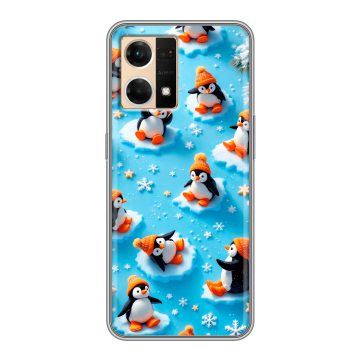 Силиконовый чехол на OPPO Reno7 с принтом Новый год Силиконовый чехол на OPPO Reno7 с принтом Новый год