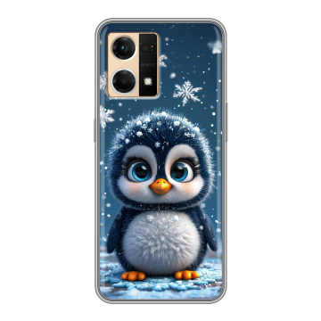 Силиконовый чехол на OPPO Reno7 с принтом Новый год Силиконовый чехол на OPPO Reno7 с принтом Новый год