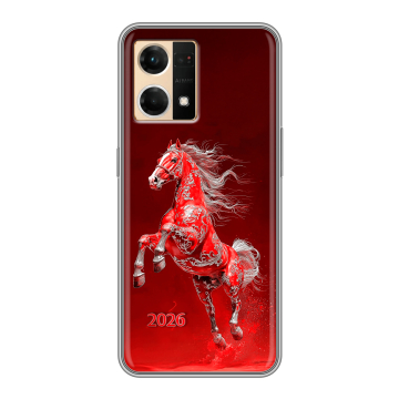 Силиконовый чехол на OPPO Reno7 с принтом Новый год Силиконовый чехол на OPPO Reno7 с принтом Новый год