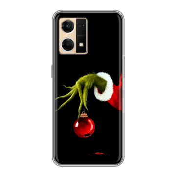 Силиконовый чехол на OPPO Reno7 с принтом Новый год Гринч Силиконовый чехол на OPPO Reno7 с принтом Новый год Гринч