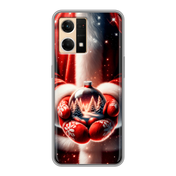 Силиконовый чехол на OPPO Reno7 с принтом Новый год Силиконовый чехол на OPPO Reno7 с принтом Новый год