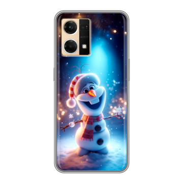 Силиконовый чехол на OPPO Reno7 с принтом Новый год Силиконовый чехол на OPPO Reno7 с принтом Новый год