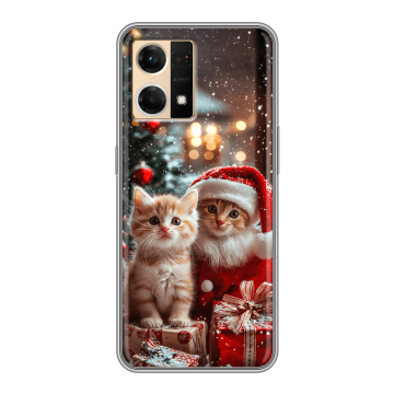 Силиконовый чехол на OPPO Reno7 с принтом Новый год Силиконовый чехол на OPPO Reno7 с принтом Новый год