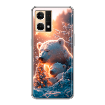 Силиконовый чехол на OPPO Reno7 с принтом Новый год Силиконовый чехол на OPPO Reno7 с принтом Новый год
