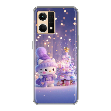 Силиконовый чехол на OPPO Reno7 с принтом Новый год Силиконовый чехол на OPPO Reno7 с принтом Новый год