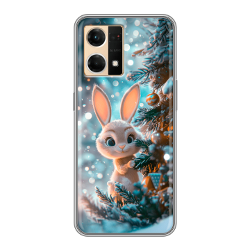 Силиконовый чехол на OPPO Reno7 с принтом Новый год Силиконовый чехол на OPPO Reno7 с принтом Новый год