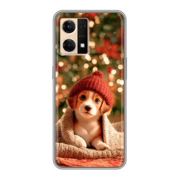 Силиконовый чехол на OPPO Reno7 с принтом Новый год Силиконовый чехол на OPPO Reno7 с принтом Новый год