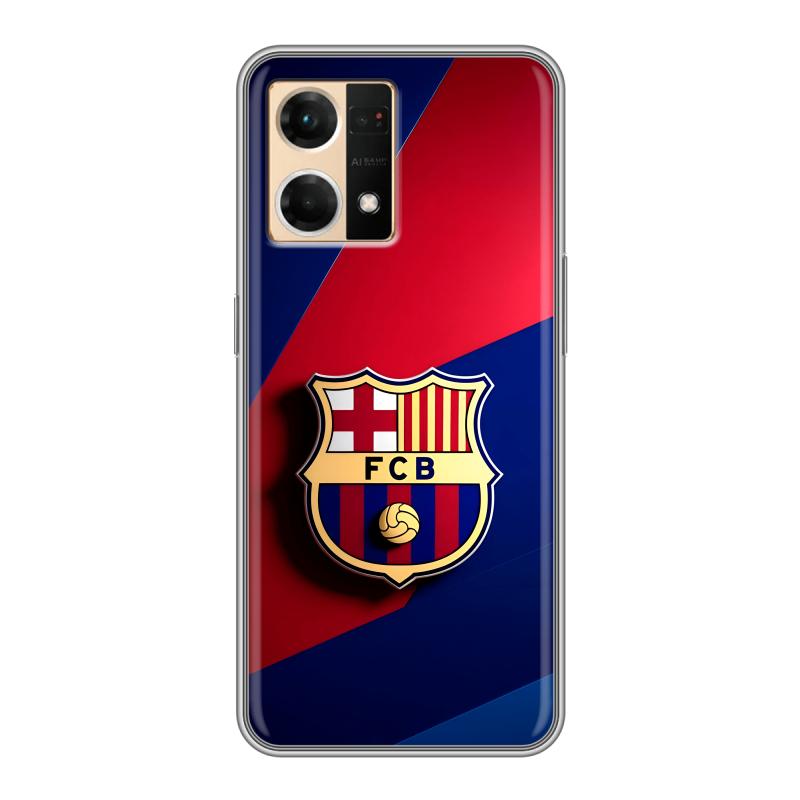 Силиконовый чехол на OPPO Reno7 с принтом Барселона Barcelona Силиконовый чехол на OPPO Reno7 с принтом Барселона Barcelona