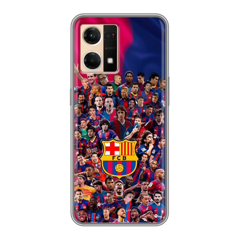 Силиконовый чехол на OPPO Reno7 с принтом Барселона Barcelona Силиконовый чехол на OPPO Reno7 с принтом Барселона Barcelona
