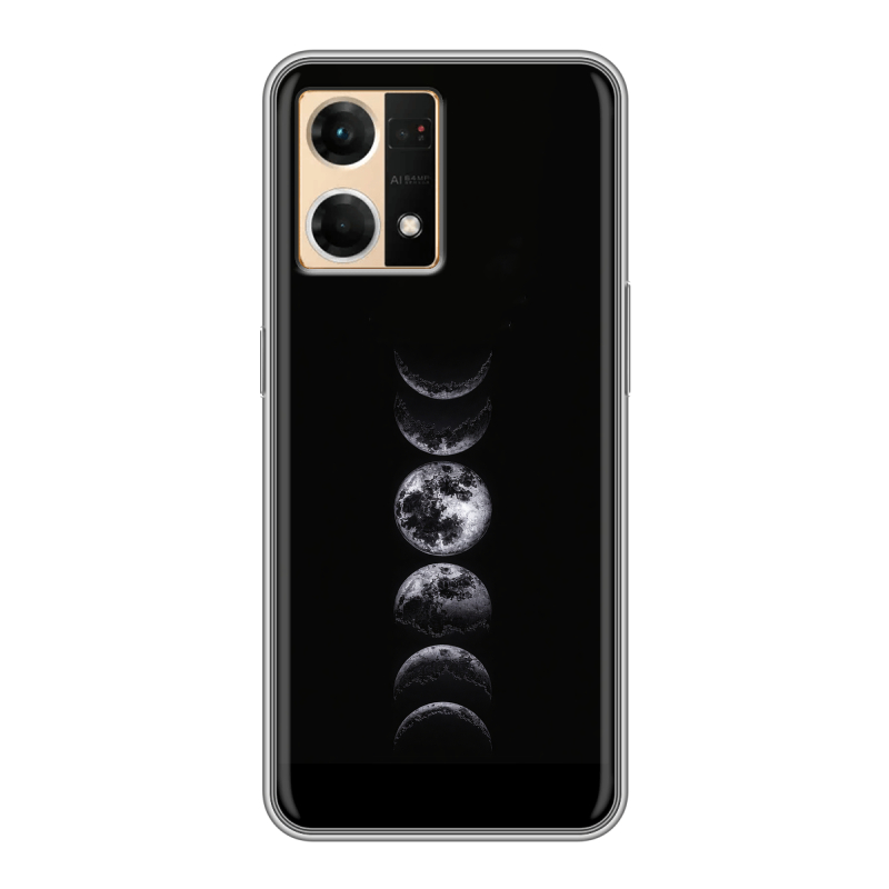 Силиконовый противоударный чехол на OPPO Reno7 с принтом женский Силиконовый противоударный чехол на OPPO Reno7 с принтом женский