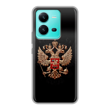 Силиконовый чехол на Vivo V25 с принтом Герб России Силиконовый чехол на Vivo V25 с принтом Герб России