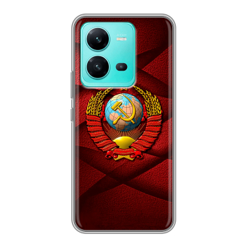 Силиконовый чехол на Vivo V25 с принтом Герб СССР Силиконовый чехол на Vivo V25 с принтом Герб СССР
