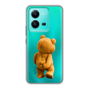 Силиконовый чехол на Vivo V25 с принтом Медведь Силиконовый чехол на Vivo V25 с принтом Медведь