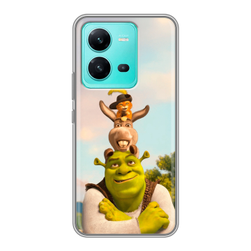 Силиконовый чехол на Vivo V25 с принтом Шрек Shrek