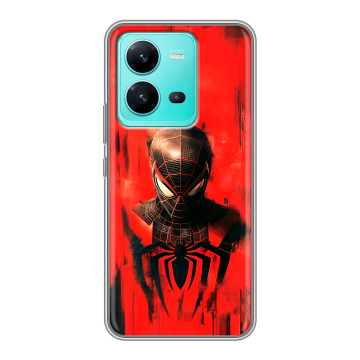 Силиконовый чехол на Vivo V25 с принтом человек паук spiderman Силиконовый чехол на Vivo V25 с принтом человек паук spiderman