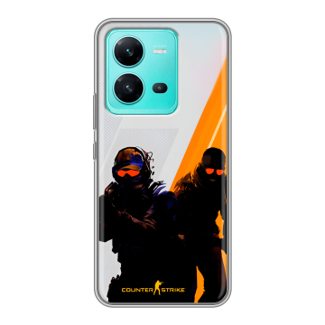 Силиконовый чехол на Vivo V25 с принтом Контер страйк Counter strike Силиконовый чехол на Vivo V25 с принтом Контер страйк Counter strike