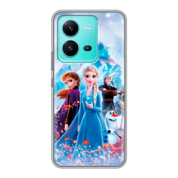 Силиконовый чехол на Vivo V25 с принтом Холодное сердце Frozen Силиконовый чехол на Vivo V25 с принтом Холодное сердце Frozen