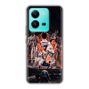 Силиконовый чехол на Vivo V25 с принтом Реал Роналдо Real Ronaldo