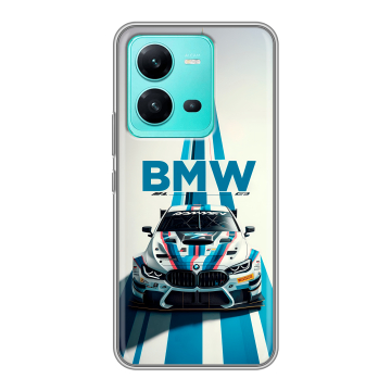 Силиконовый чехол на Vivo V25 с принтом БМВ BMW Силиконовый чехол на Vivo V25 с принтом БМВ BMW