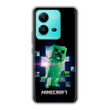 Силиконовый чехол на Vivo V25 с принтом Майнкрафт Minecraft Силиконовый чехол на Vivo V25 с принтом Майнкрафт Minecraft