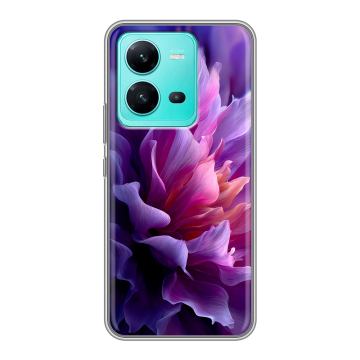 Силиконовый чехол на Vivo V25 с принтом женский цветы Силиконовый чехол на Vivo V25 с принтом женский цветы