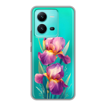 Силиконовый чехол на Vivo V25 с принтом Цветы орхидеи