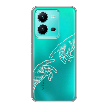Силиконовый чехол на Vivo V25 с принтом Сотворение мира