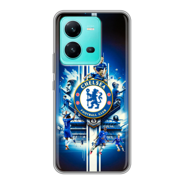 Силиконовый чехол на Vivo V25 с принтом Chelsea Челси