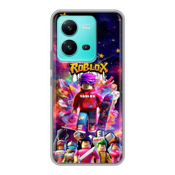 Силиконовый чехол на Vivo V25 с принтом Roblox Роблокс Силиконовый чехол на Vivo V25 с принтом Roblox Роблокс