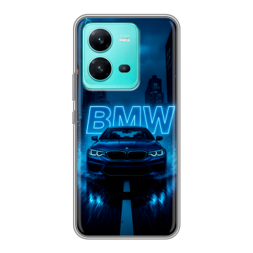Силиконовый чехол на Vivo V25 с принтом BMW БМВ Силиконовый чехол на Vivo V25 с принтом BMW БМВ