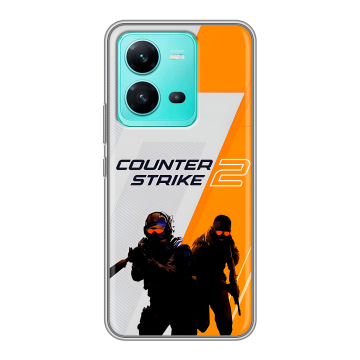 Силиконовый чехол на Vivo V25 с принтом Counter Strike Силиконовый чехол на Vivo V25 с принтом Counter Strike