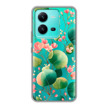 Силиконовый чехол на Vivo V25 с принтом женский