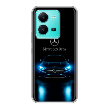 Силиконовый чехол на Vivo V25 с принтом Mercedes Мерседес