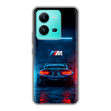 Силиконовый чехол на Vivo V25 с принтом BMW БМВ Силиконовый чехол на Vivo V25 с принтом BMW БМВ