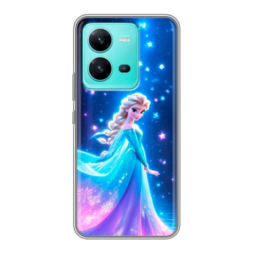 Силиконовый чехол на Vivo V25 с принтом Холодное сердце Frozen Силиконовый чехол на Vivo V25 с принтом Холодное сердце Frozen