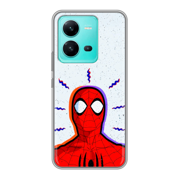 Силиконовый чехол на Vivo V25 с принтом Spiderman Человек паук