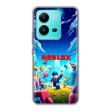 Силиконовый чехол на Vivo V25 с принтом Roblox Роблокс Силиконовый чехол на Vivo V25 с принтом Roblox Роблокс