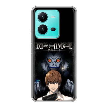 Силиконовый чехол на Vivo V25 с принтом Death note Тетрадь смерти