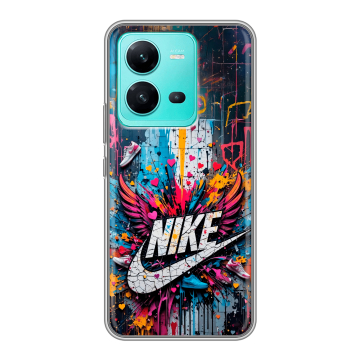 Силиконовый чехол на Vivo V25 с принтом Nike Найк Силиконовый чехол на Vivo V25 с принтом Nike Найк