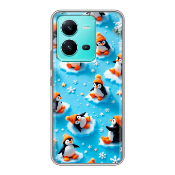 Силиконовый чехол на Vivo V25 с принтом Новый год