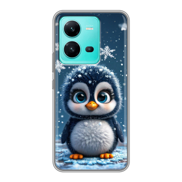 Силиконовый чехол на Vivo V25 с принтом Новый год