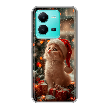 Силиконовый чехол на Vivo V25 с принтом Новый год