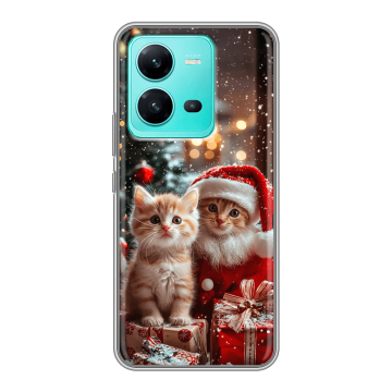 Силиконовый чехол на Vivo V25 с принтом Новый год