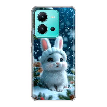 Силиконовый чехол на Vivo V25 с принтом Новый год