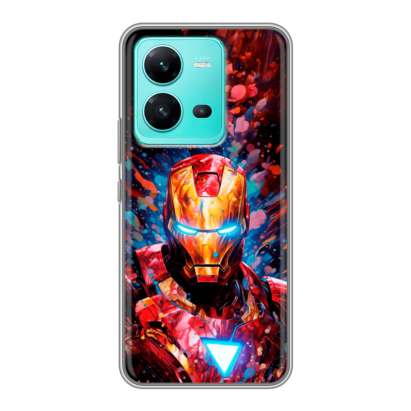 Силиконовый чехол на Vivo V25 с принтом Железный человек Ironman Силиконовый чехол на Vivo V25 с принтом Железный человек Ironman