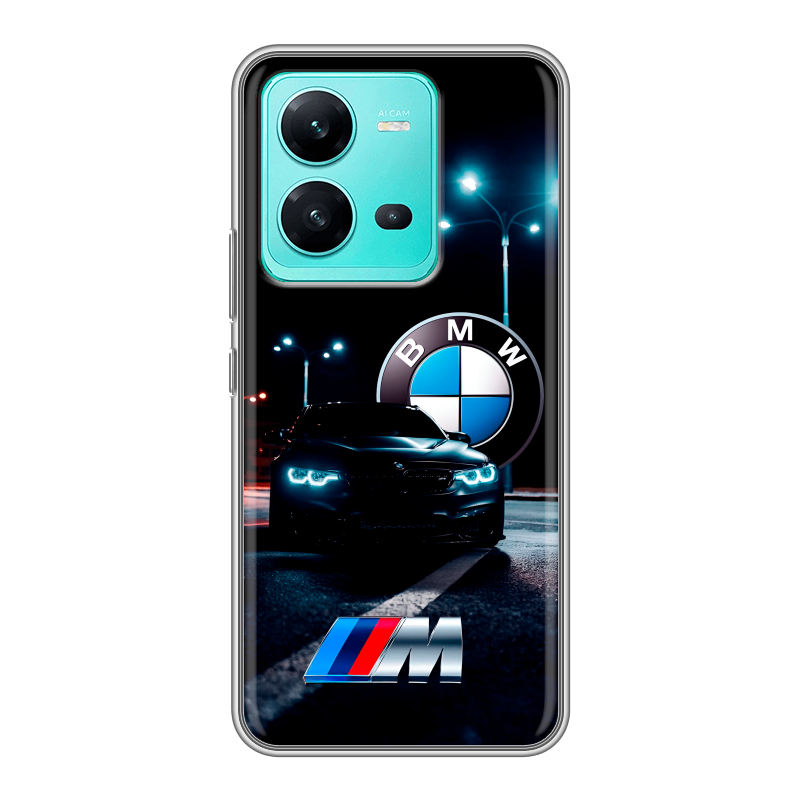Силиконовый чехол на Vivo V25 с принтом БМВ BMW Силиконовый чехол на Vivo V25 с принтом БМВ BMW