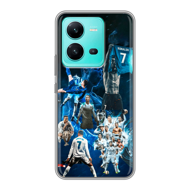 Силиконовый чехол на Vivo V25 с принтом Реал Роналдо Силиконовый чехол на Vivo V25 с принтом Реал Роналдо