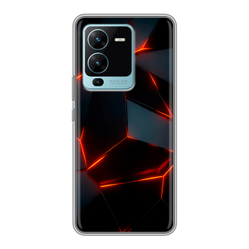 Силиконовый чехол на Vivo V25 Pro с принтом Яркие абстракции Силиконовый чехол на Vivo V25 Pro с принтом Яркие абстракции