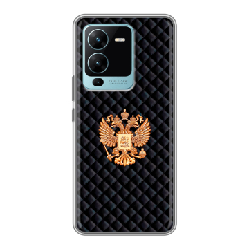 Силиконовый чехол на Vivo V25 Pro с принтом Герб России принт